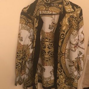 Silk Versace inspired blouse